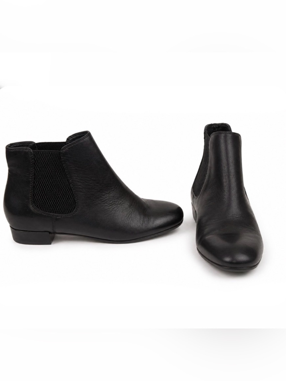Karl Lagerfeld Black Leather Chelsea Ankle Boots